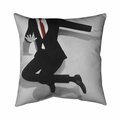 Begin Home Decor 20 x 20 in. Classical Jumping Man-Double Sided Print Indoor Pillow 5541-2020-FA9